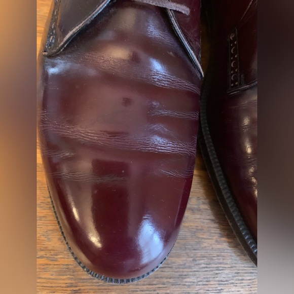 Salvatore Ferragamo Mens Dress Shoes Size 9 Brown Mahogany Oxford